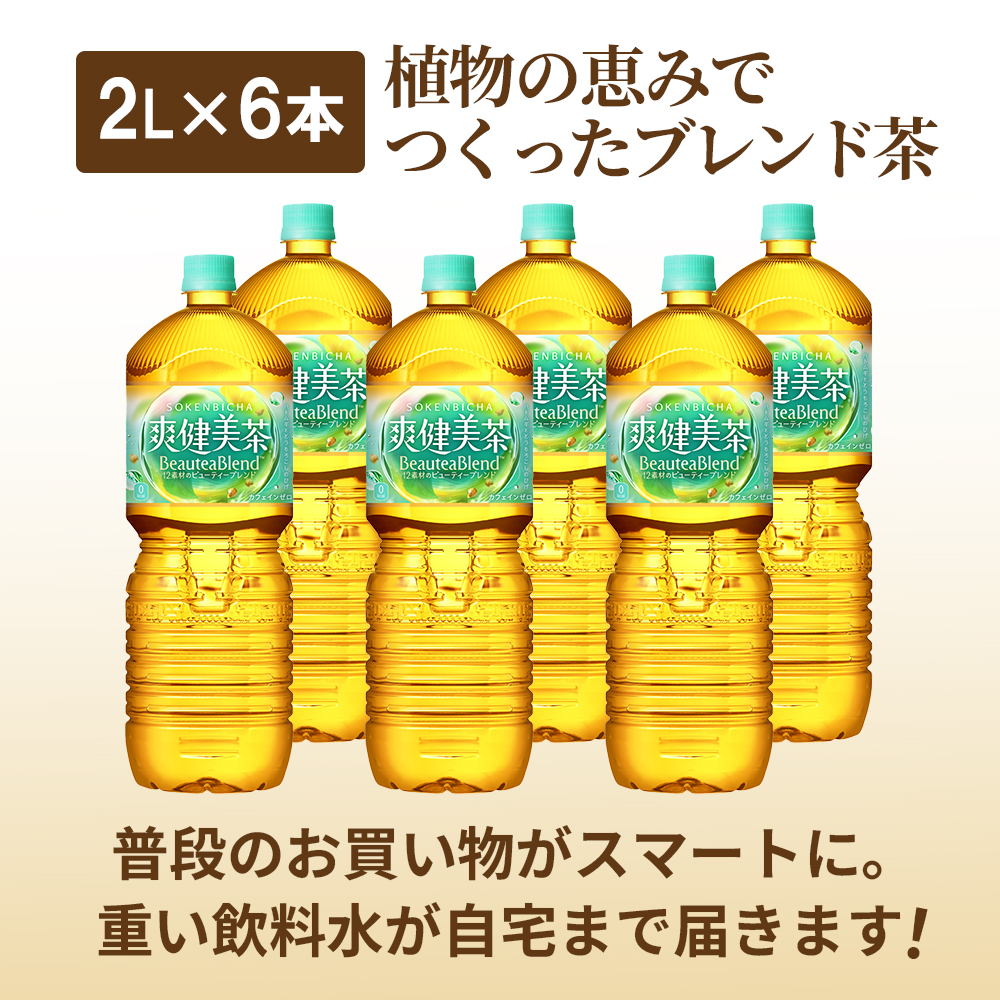 『定期便：全4回』爽健美茶2L×6本【38002002】