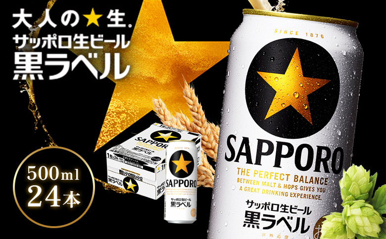 サッポロ黒ラベル500ml×24本【930050113】
