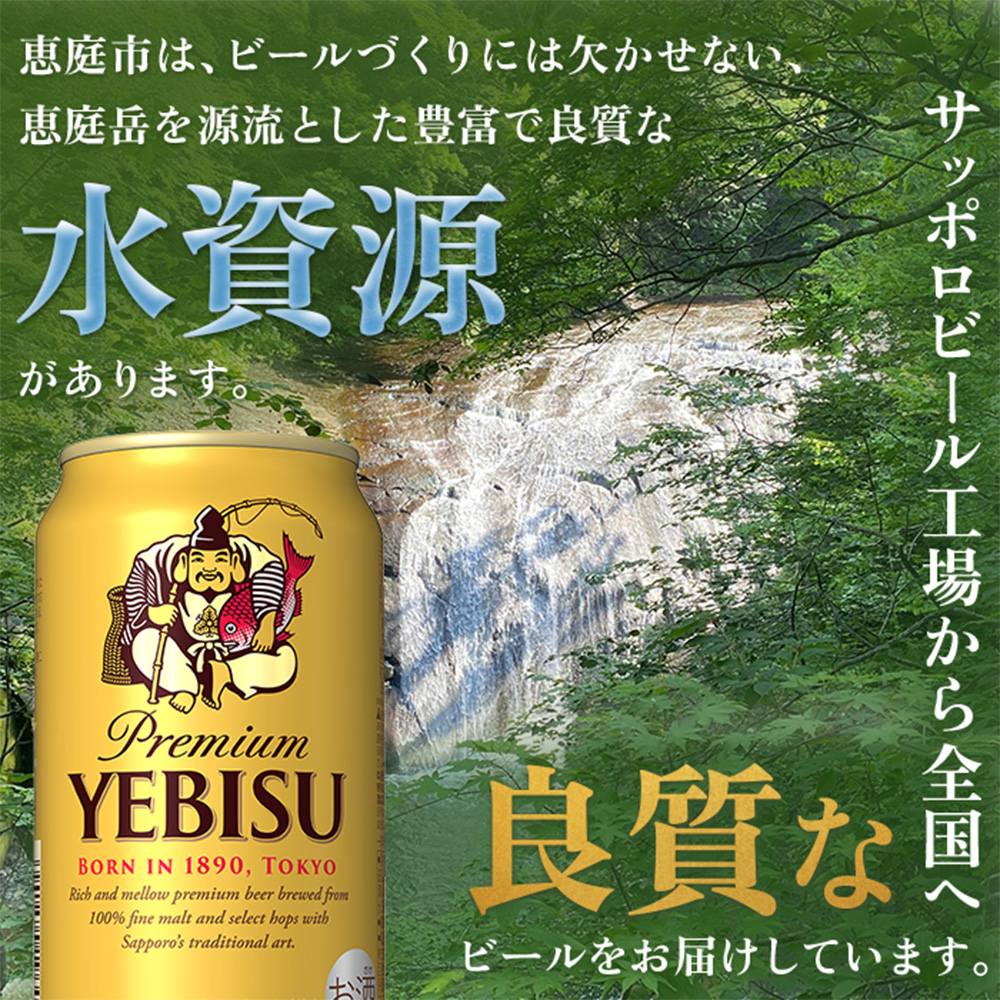 サッポロ　ヱビスビール　96本（350ml×24本×4箱）【300060824】