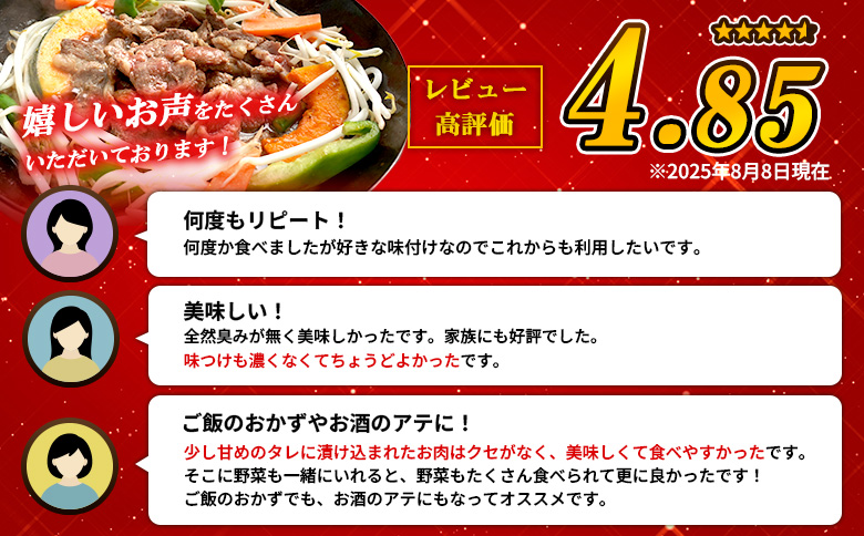 味付きジンギスカン300g×4個（計1.2kg)【16002602】
