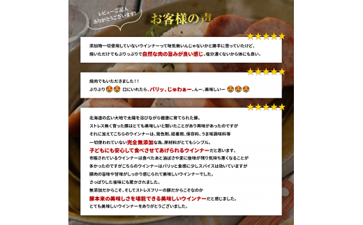 北海道産放牧豚 無添加ウインナーセット【12000202】