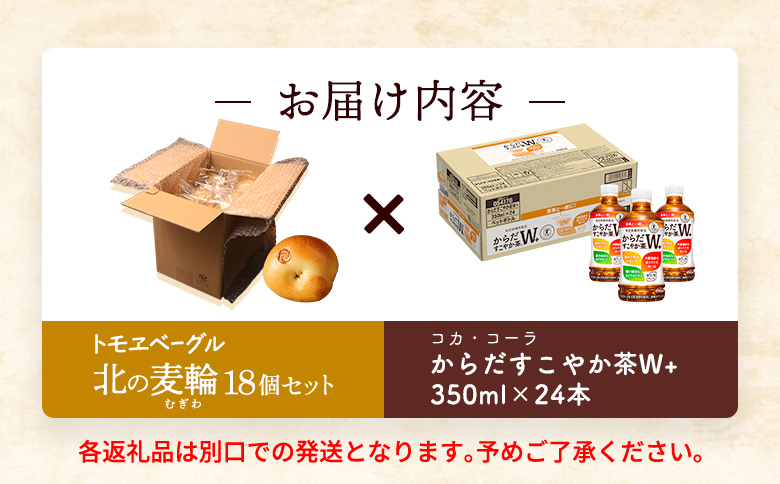 からだすこやか茶W+350ml×24本と北の麦輪18個セット【C9902401】