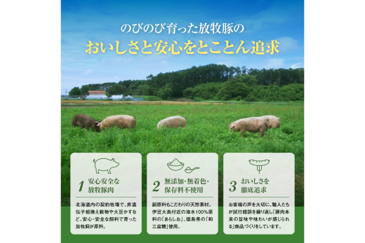 北海道産放牧豚 無添加ウインナーセットｘ2セット【12000302】