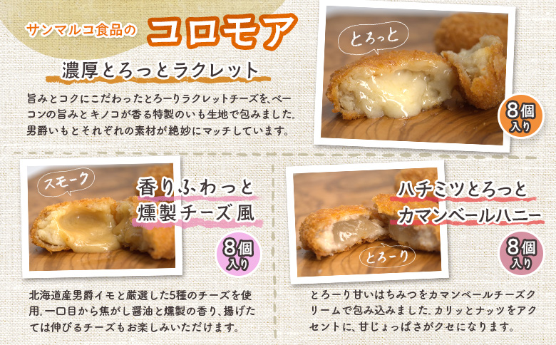 【サンマルコ食品】コロモアコロッケチーズ全3種計24個セット【07000401】