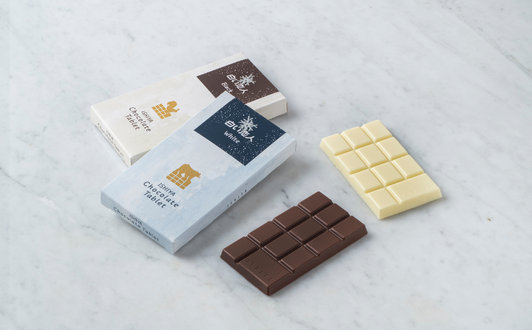 【ブラック・ホワイトから選べる！】チョコレートタブレット（白い恋人）5箱セット