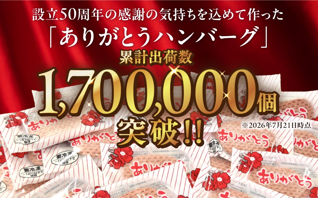 【冷凍したまま焼ける・北海道産牛100％】北海道産ビーフハンバーグ(ありがとう)(90g×18) | ホクビー 牛肉 北海道 石狩市