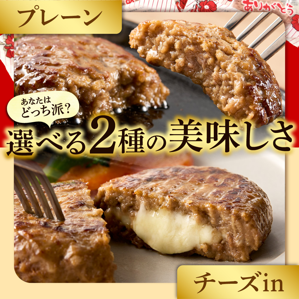 北海道産ありがとうハンバーグプチセット（ありがとうハンバーグ90g×4・チーズ90ｇ×2）
