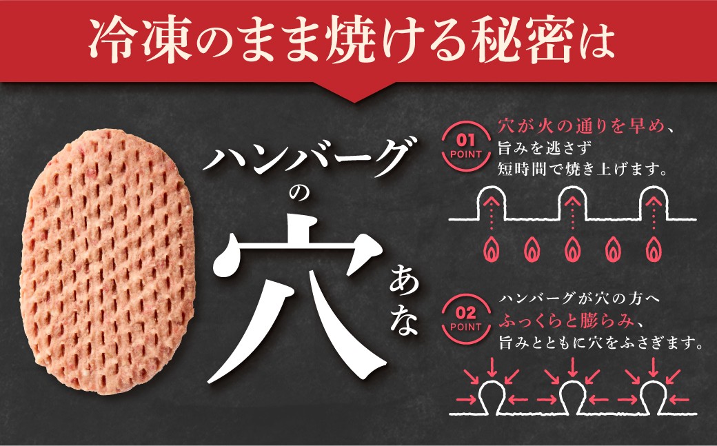 【冷凍したまま焼ける・北海道産牛100％】北海道産ビーフハンバーグ(ありがとう)(90g×6)