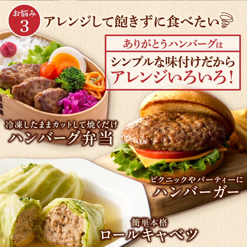 【定期便4回】北海道産ありがとうハンバーグ(90g×18個)定期便