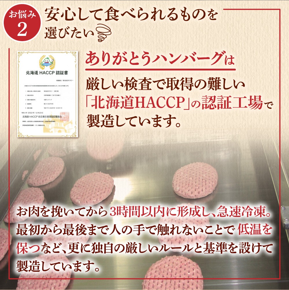 【定期便4回】北海道産ありがとうハンバーグ(90g×18個)定期便