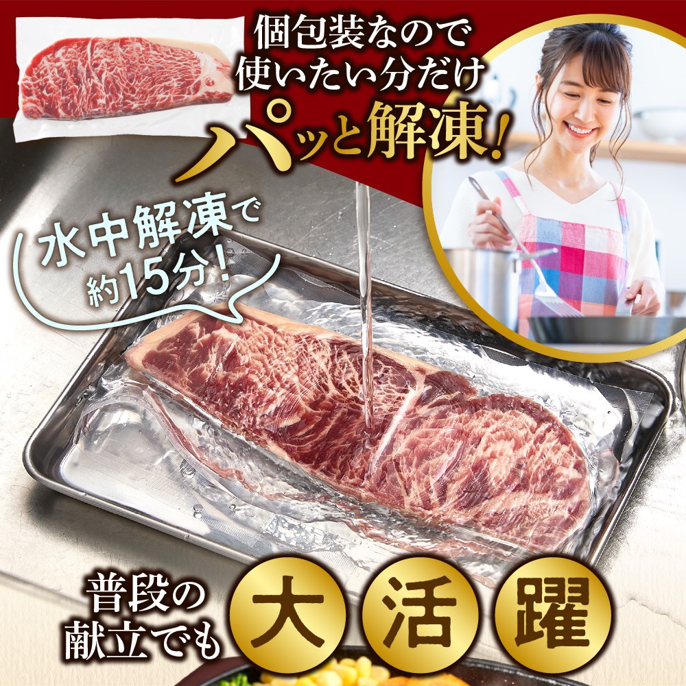 おうちで簡単サーロインステーキ（125ｇ×8）　｜ ホクビー ステーキ 牛肉 北海道 石狩市