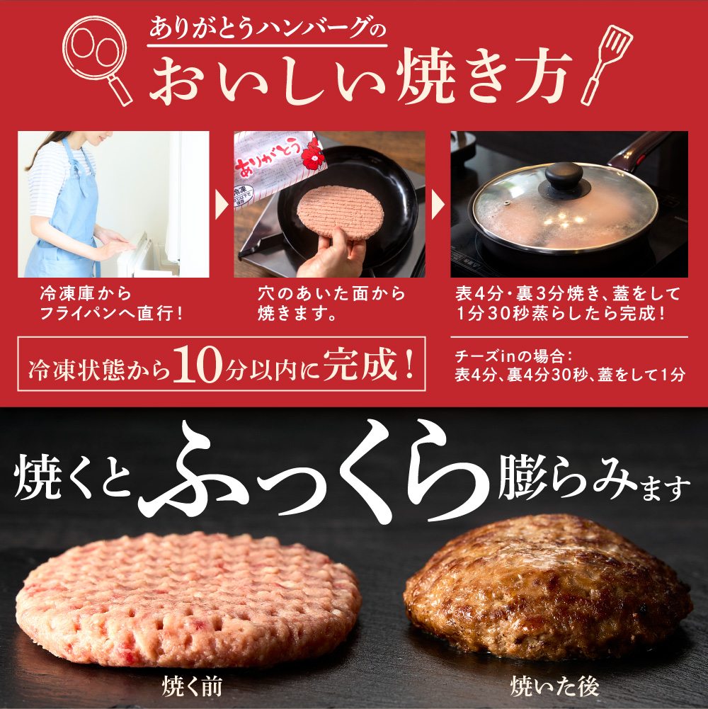 北海道産ありがとうハンバーグ90g×12