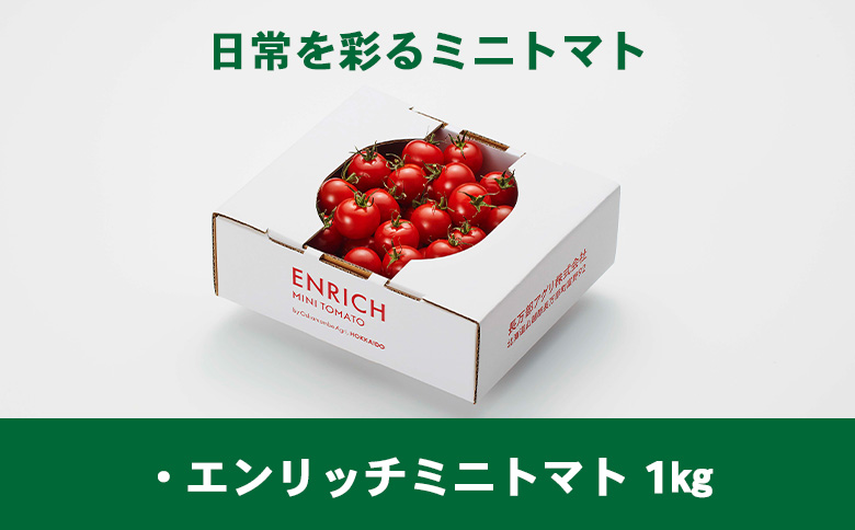 【先行予約】エンリッチミニトマト 1kg ミニトマト お取り寄せ トマト とまと エンリッチ フルーツトマト フルーツミニトマト 野菜 ジュース 健康 栄養 GABA リコピン ふるさと納税 北海道 長万部町 長万部【070006】