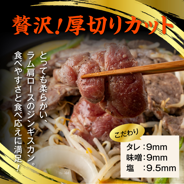 北海道で大人気 サンミート木村の「ジンギスカン」セット（300g×2袋・250g×1袋）【040005】