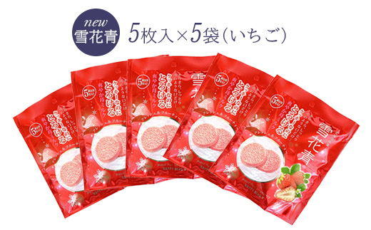 新感覚ショコラ NEW雪花青いちご 5枚入 スタンドタイプ×5袋【120006】