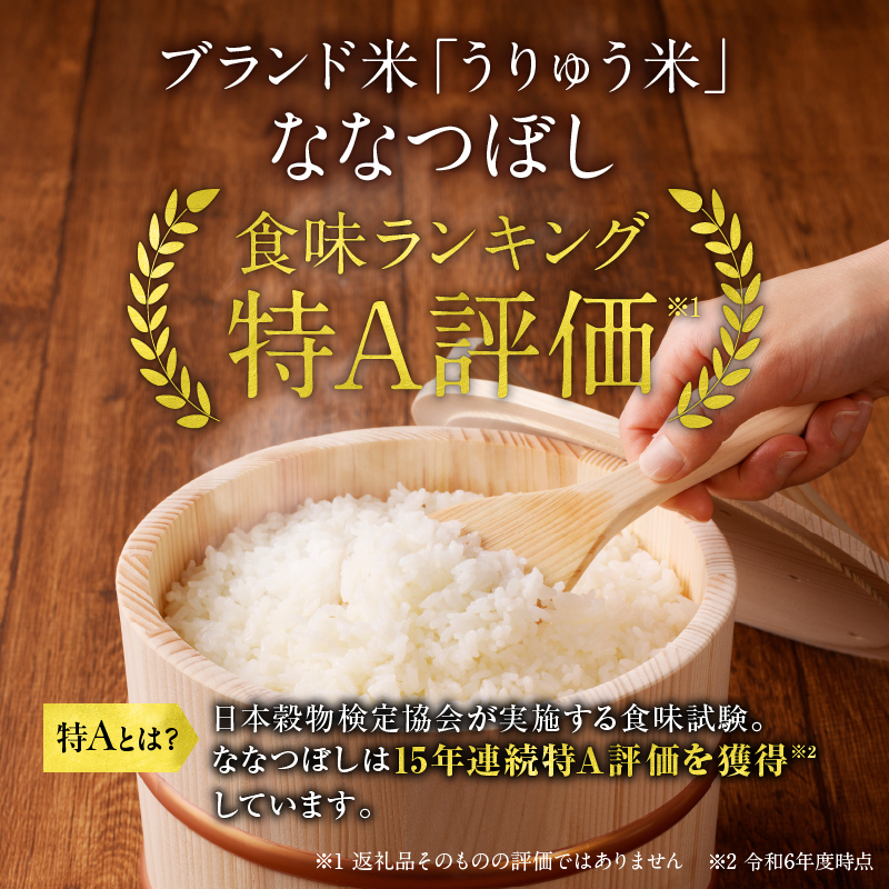 【選べる配送時期・数量】【R8年産米先行予約】うりゅう米ななつぼし5kg～10kg（5kg×1袋～2袋）新米