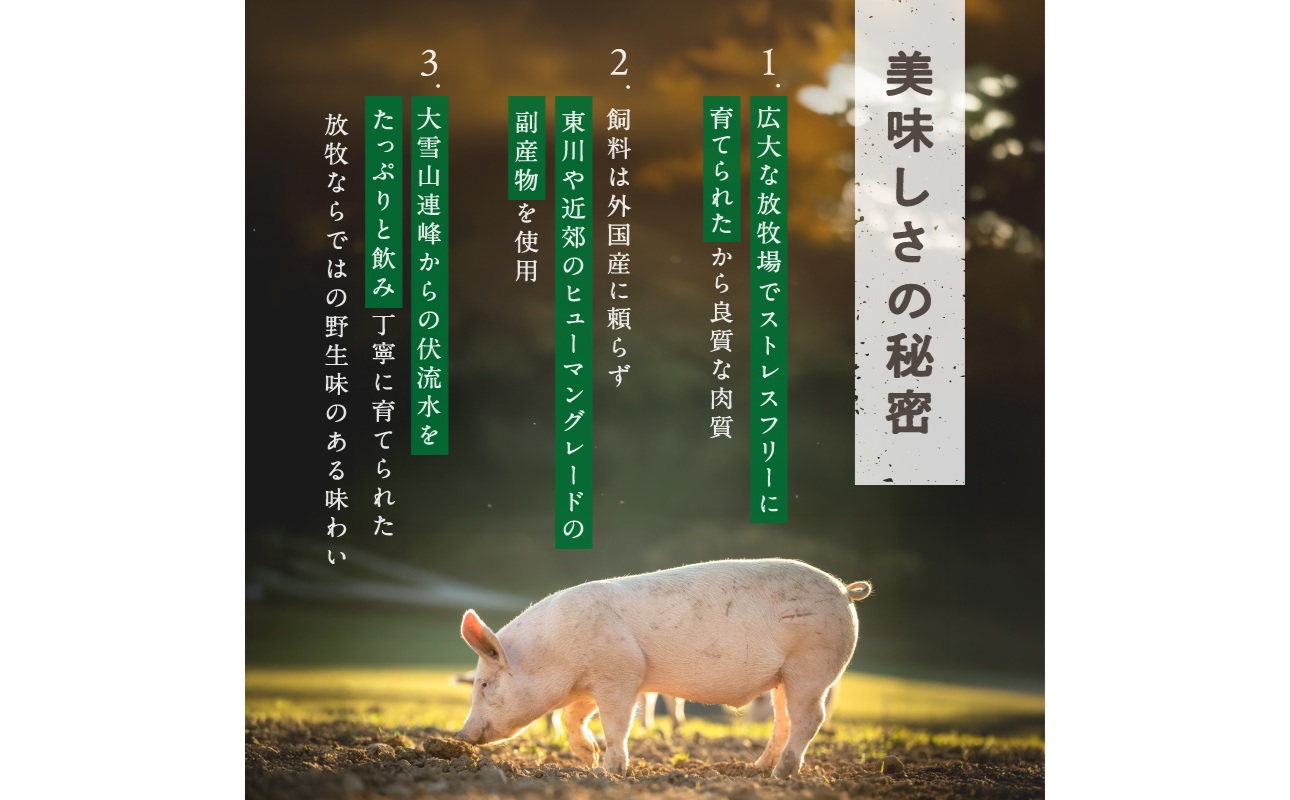 放牧豚”炭豚”バラスライスセット