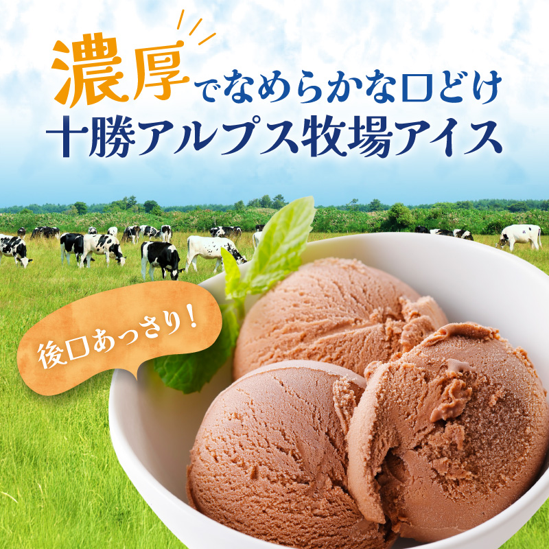 ”希少なブラウンスイス生乳使用” 十勝アルプス牧場 濃厚ショコラアイス6個セット【アイス 濃厚 さっぱり 高たんぱく ソフトクリーム アイスセット チョコアイス ショコラアイス お中元 お歳暮 のし 熨斗 北海道 清水町】