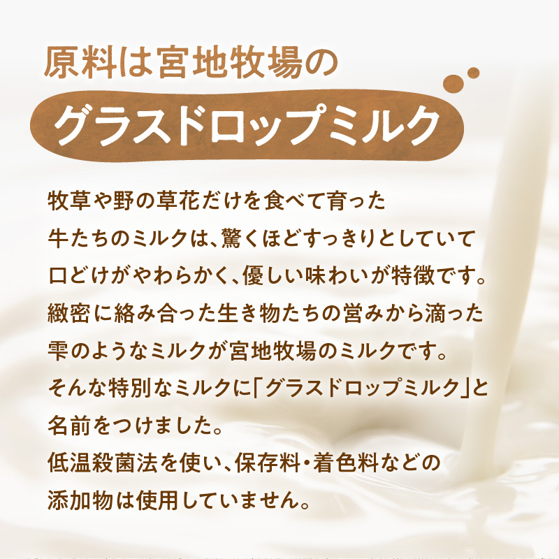 【数量限定】宮地牧場のグラスドロップ無脂肪ミルク 180ml×6本【宮地牧場 グラスドロップミルク 無脂肪 牧草のみ 低温殺菌 ノンホモ牛乳 冷凍 牧草だけを食べて育った牛 生乳 飲みきりサイズ ストック 贈り物 お取り寄せ ギフト お中元 お歳暮 のし 熨斗 北海道 清水町】