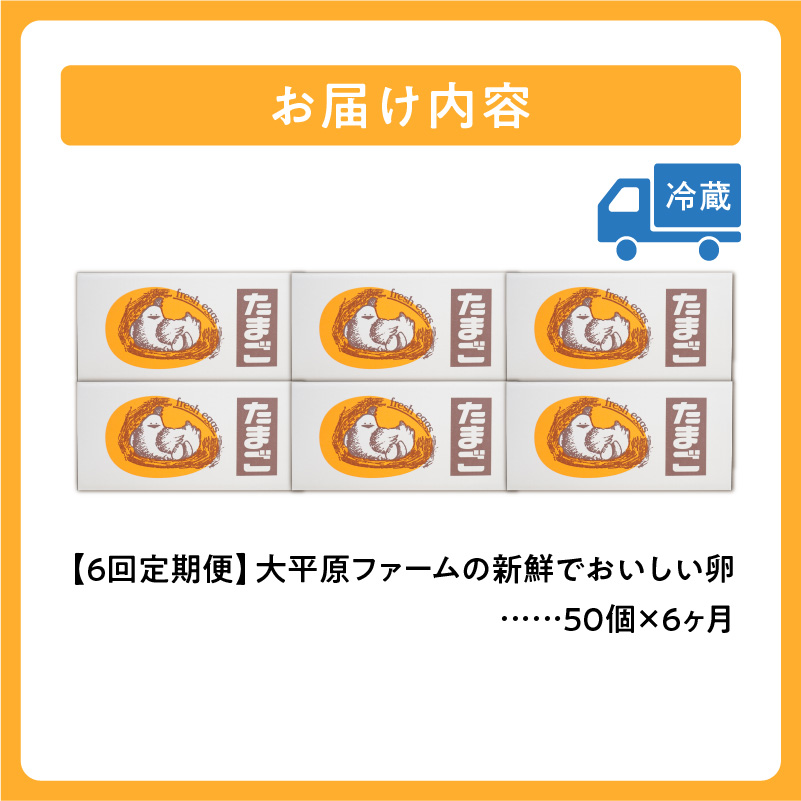 【6回定期便】大平原ファームの新鮮でおいしい卵 計50個(赤卵)×6ヶ月【北海道 清水 卵 300個 赤卵 こだわり卵 卵かけご飯 玉子 タマゴ 卵焼き TKG 温泉卵 オムレツ ゆでたまご 栄養満点 国産 定期便】
