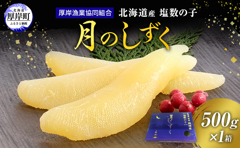 年末お届け 北海道産 塩数の子 月のしずく 500g [ かずのこ 魚介類  正月  魚卵　数の子 ]  
