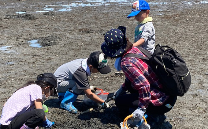 厚岸「あさり掘り」潮干狩り 2名様 体験チケット（お土産付き） 醤油 オイスターソース アクティビティ レジャー 