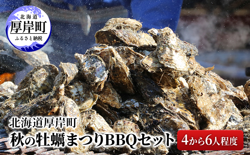 北海道 厚岸町 秋の 牡蠣まつり BBQセット （4から6人程度） 体験チケット 