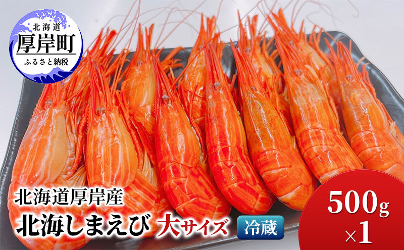 北海道 厚岸産 北海しまえび 大サイズ 500g×1 冷蔵 海老 エビ 