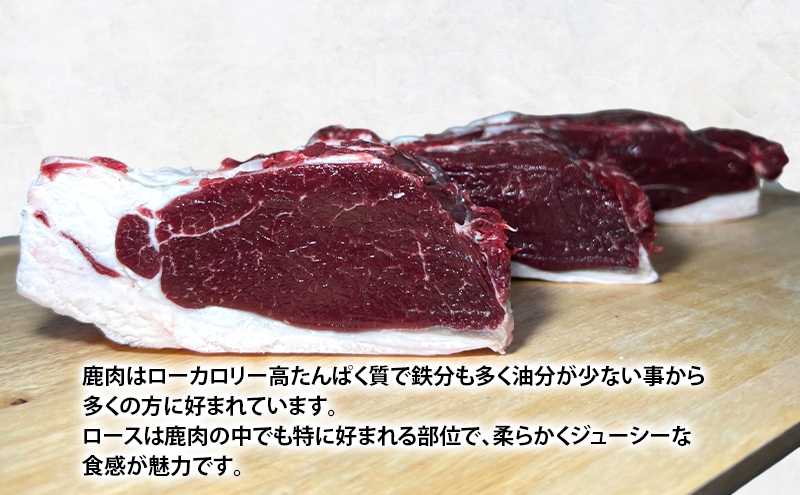 北海道 厚岸産 エゾシカ ロース ブロック 約1kg   【deer food】[ 鹿肉 北海道産 ジビエ ステーキ カツ ロースト ヘルシー 柔らかい 赤身肉 ] 