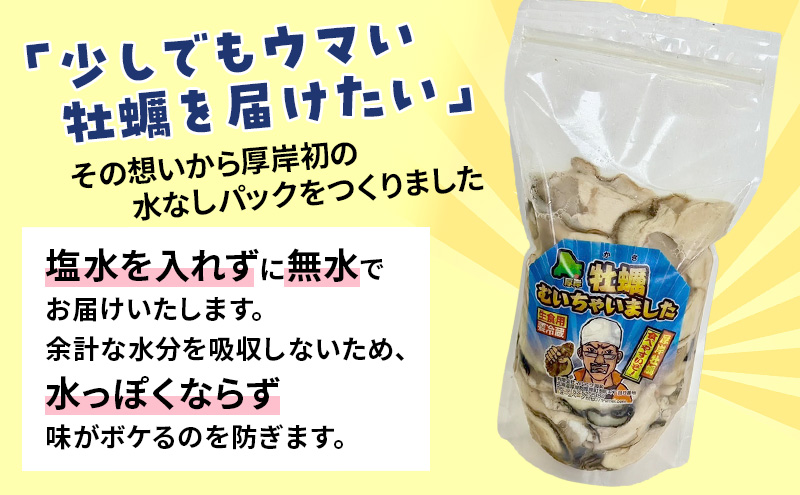 訳あり 牡蠣 生食 むき身 300g×1 無水 スタンドパック 北海道 厚岸産 牡蠣むいちゃいました【マルユウ海楽】[ カキ 牡蠣 貝 海のミルク ブランド牡蠣 海鮮 国産 むきかき 剥き身 少量 オイスター マルえもん ]