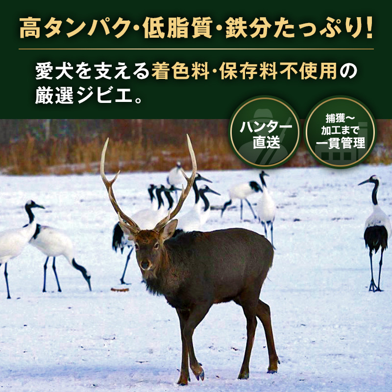定期便 12ヵ月【ペット用ジビエ】無添加 エゾシカ カット肉 4kg (2kg×2) 犬用 生肉 北海道産 鹿肉【deer food】ハンター直送 [ 健康 体 毎日 習慣 大事 無添加 安心 安全 ブロック カット タンパク 低脂質 ] 