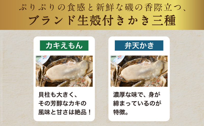 【2月～3月発送】北海道 厚岸産 ブランド牡殻かき 二種 食べ比べ (弁天かき＆カキえもん)　8個 牡蠣 魚貝類 生牡蠣 殻付き牡蠣 カキ