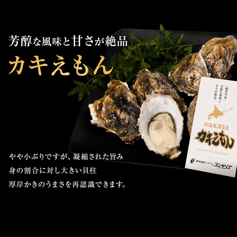 厚岸産 牡蠣  カキえもん Lサイズ 15個   北海道 牡蠣 カキ かき 生食 生食用 生牡蠣 魚貝類 シーフード