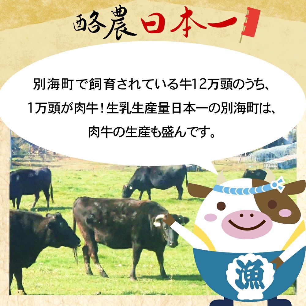 黒毛和牛「別海和牛」肩ロース500g すき焼き・しゃぶしゃぶ用【北海道別海町産】250g×2パック