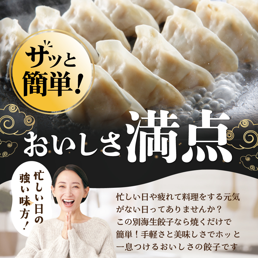 北海道 別海町 別海牛 生 餃子 144個 （48個×3袋）【NS0000014】