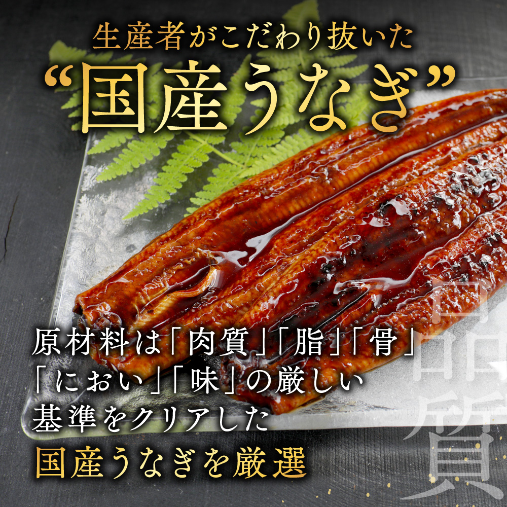 （6月）国産　特上うなぎ 2尾 合計 260g 以上 (130g 2尾)