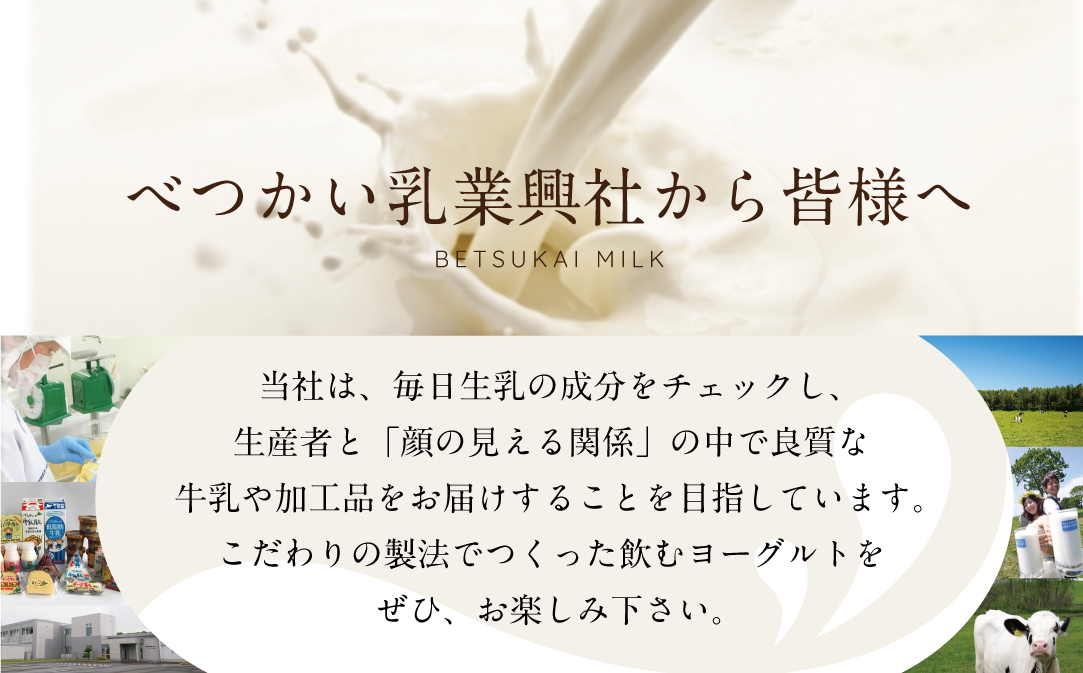 べつかいののむヨーグルト（プレーン/いちご各5本）（DYG-02）