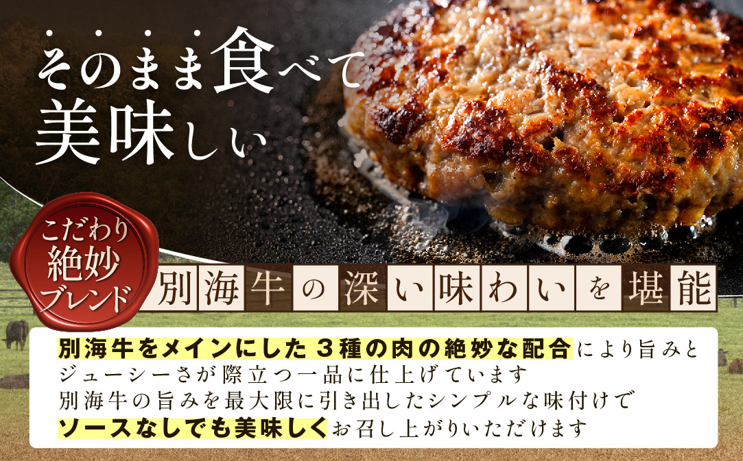 北海道 別海町産 別海牛入り合挽ハンバーグ（80g×12個）【NB000JB00】