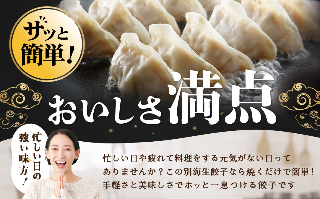 北海道 別海町 別海牛 生 餃子 144個 （48個×3袋）【NS0000014】