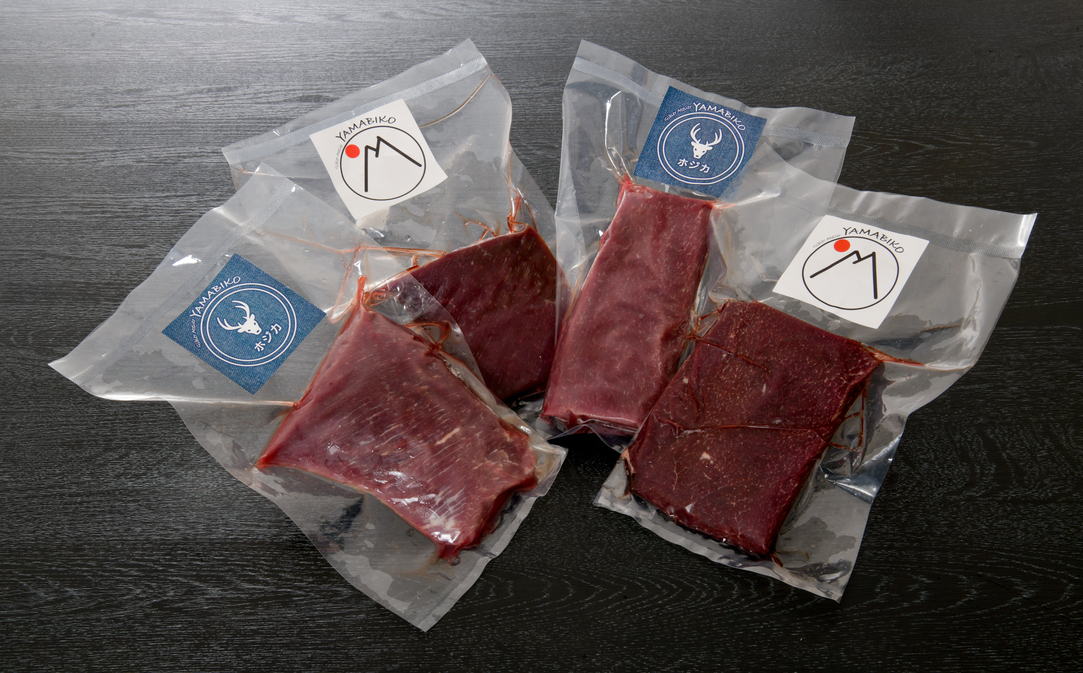 鹿肉 お楽しみ 計 1.2kg セット ( モモ300g ホエーモモ300g ロース300g ホエーロース300g ) ジビエ 北海道 鹿肉 シカ 肉 柔らか 赤身肉 赤身 北海道産 別海町【JY0000005】