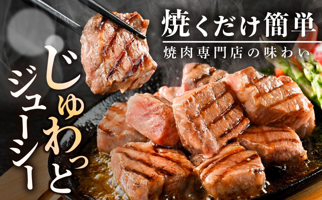 赤身 カットステーキ肉 1kg (特製甘だれ)（250g×4袋）【FF0000058】