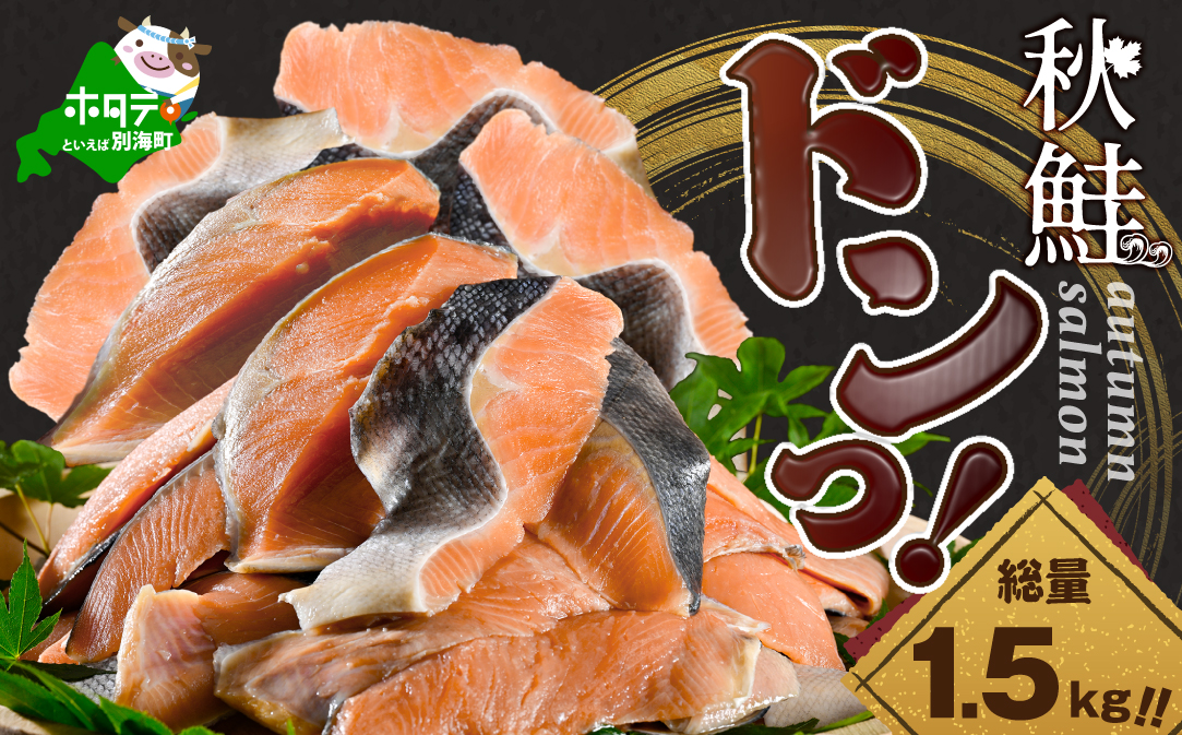 【訳あり】秋鮭ドンっ！無塩 秋鮭 切り身 1.5kg 【KN000PB06】