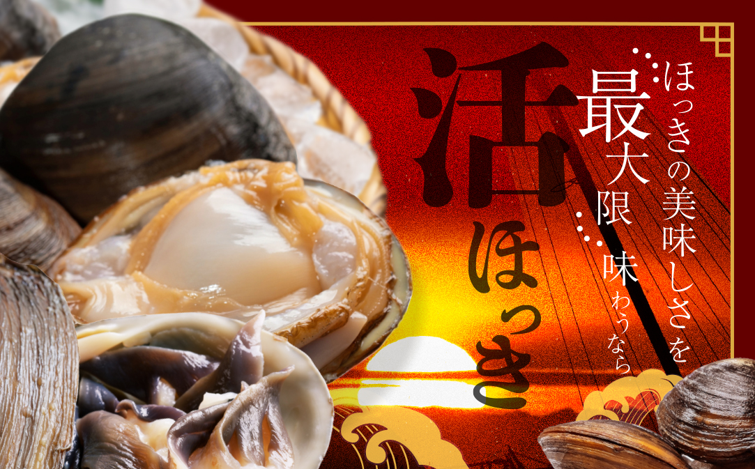 北海道 別海町産 活ホッキ 2.5kg【UY0000025】