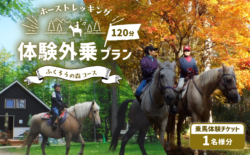 ホーストレッキング 体験外乗プラン 120分 「ふくろうの森コース」 山歩き トレッキング アクティビティ 体験チケット チケット 券 ホーストレッキング  レッスン 野外トレッキング