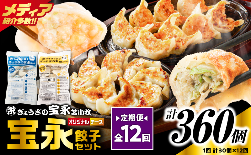 【定期便・全12回 毎月】手包み餃子 ぎょうざの宝永 チーズ餃子30個セット（宝永餃子15個入×1袋・チーズ餃子15個入×1袋） 定期便 定期 惣菜 総菜 餃子 ぎょうざ ギョウザ 冷凍餃子 冷凍