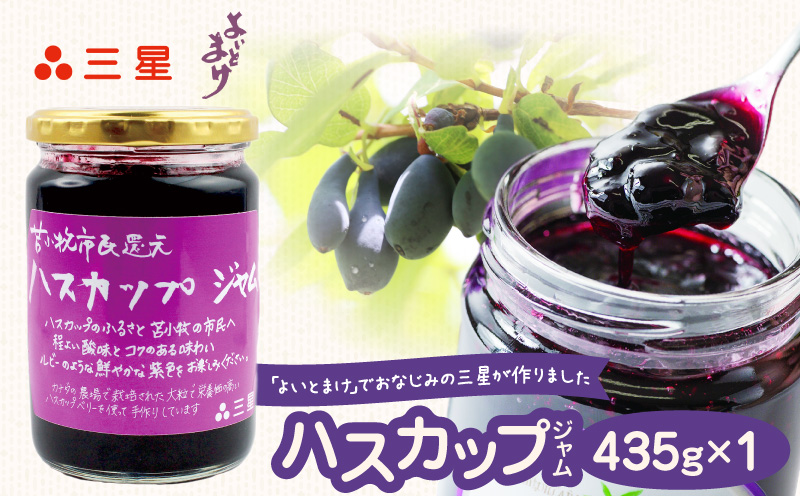 カナダ産 苫小牧市民還元 ハスカップジャム 435g（1瓶） ハスカップ ジャム スイーツ フルーツ 食パン ヨーグルト トースト クラッカー 甘い