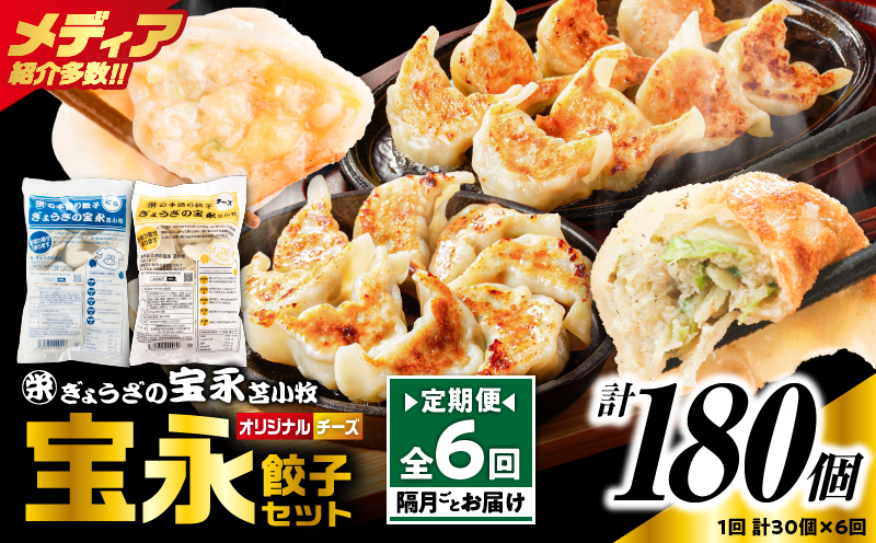 【定期便・全6回 隔月】手包み餃子 ぎょうざの宝永 チーズ餃子30個セット（宝永餃子15個入×1袋・チーズ餃子15個入×1袋） 定期便 定期 惣菜 総菜 餃子 ぎょうざ ギョウザ 冷凍餃子 冷凍