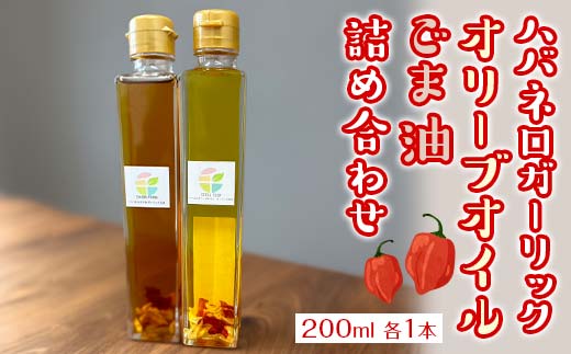 ハバネロガーリックオリーブオイル(200ml)・ハバネロガーリックごま油(200ml)詰め合わせ  【2026年12月上旬より発送予定】 EB8-0429 