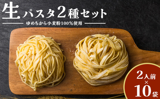 【ゆめちから小麦粉100％使用】生パスタ2種（2人前×10袋）【29000402】