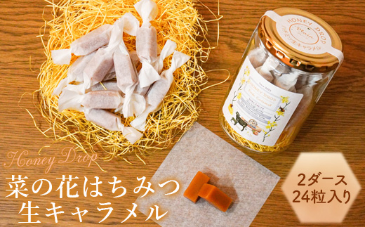 【HONEY DROP】菜の花はちみつ生キャラメル2ダース（24粒入り）【75000102】